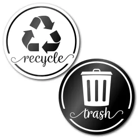 BCTRUS1 BROTHERS BENCH Vibrant Recycling Stickers Trash