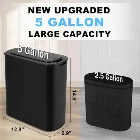 AMZUSIJS01BLK030131 CESUN Gallon Automatic Bathroom Trash #2