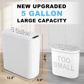 AMZUSIJS01WHT030132 CESUN Gallon Automatic Bathroom Trash #2