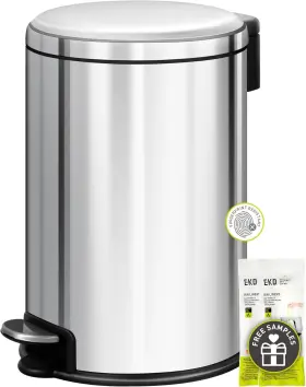 EK9118-5L EKO Round Bathroom Trash Lid Gallon