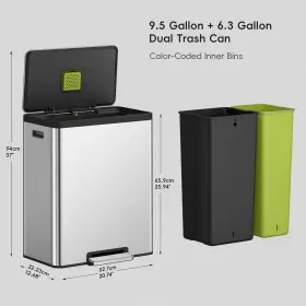 EK9138MT-36L EKO Ecocasa Dual Trash #2