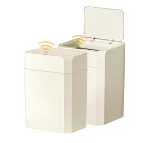 6115 ELPHECO Pack Gallon Bathroom Trash Cream