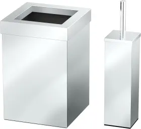2970 GATCO Square Waste Basket Toilet Brush Set