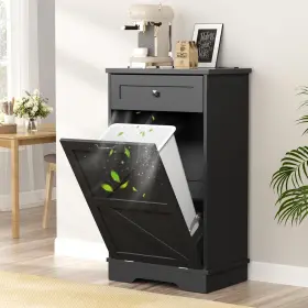 L1B042HS HALITAA Tilt Trash Cabinet Farmhouse Negative Ion