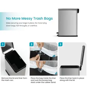 VA41837A HOME ZONE LIVING Gallon Kitchen Trash #3