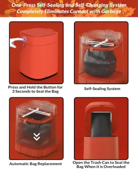 INTRE-02 INTRELIFE Automatic Trash Touchless Gallon Sealing #3