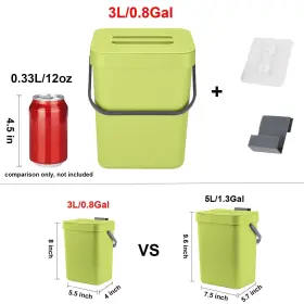 779605990213 LALASTAR Food Waste Basket Kitchen Countertop #3