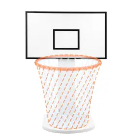 MS23001 MORNING SUN Basketball Hoop Wastebasket Mini Wood Fun