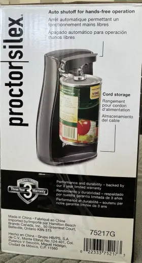 75217G PROCTOR SILEX Electric Opener Knife Sharpener