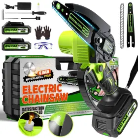 616421932235 ROYALSELLPRO Handle Mini Chainsaw Cordless Oiler