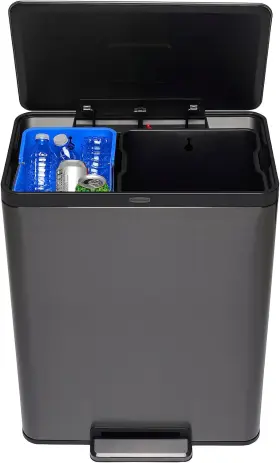 2145985 RUBBERMAID Elite Steel Dual Stream Gallon