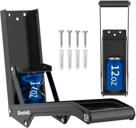 Sinotekk 313111360360 16 Oz Can Crusher Wall Mounted Heavy-duty Thickened Steel With Built-in Bott