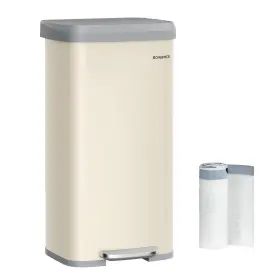ULTB520A01 SONGMICS Kitchen Trash Steel Sand Dove