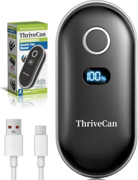 Thrivecan 726084969469 Rechargeable Electric Can Opener One-touch For Seniors And Arthritis Weak Hand