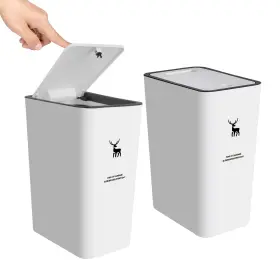 Large-whitewhite XPIY Trash Lid Pack Gallons Liters Garbage