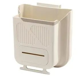 Yansanido 3214697846531321 Foldable Trash Can 9.8 Inch X 7.87 4.7 Medium White