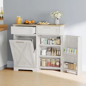 MAYIHYRI9N YITAHOME Tilt Trash Cabinet Gallon Freestanding