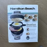 Hamilton Beach Breakfast Sandwich Maker Timer Nonstick Dishwasher Safe. Fixed Price $18.00.
