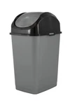 Superio Trash Can With Swing Top Lid 9 Gallon, Grey/black-1 Pack. Fixed Price $81.99.