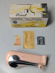 Vintage Can-o-mat Rival Wall Mount Can Opener Pink De Luxe Magnet Original Box. Fixed Price $29.99.