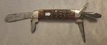 Vtg Wards Camp Folding Pocket Knife 4 Tool Blade Awl, Bottle Opener 1940's Usa. Fixed Price $99.99.