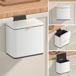Mbillion Kitchen Compost Bin Hanging Trash Can With Lid 1.05 Gal, White. Fixed Price $41.59.