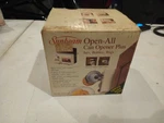 Vintage Almond 1985 Sunbeam Electric Can Opener Under Cabinet New. Fixed Price $25.00.