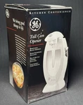 Ge General Electric Tall Can Opener Knife Sharpener + Bag Bottle - White. Fixed Price $42.00.