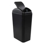 Julyeen 3.5 Gallon Plastic Trash Can With Swing Lid, Slim Bathroom Black. Fixed Price $39.02.
