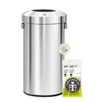 Eko Urban 24 Gallon Round Stainless Steel Open Top Waste Bin, Tall Commercial.... Fixed Price $228.98.