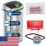 Itouchless 24 Gallon Extra Large Touchless Sensor Trash Can Absorbx Odor Filter. Fixed Price $215.50.