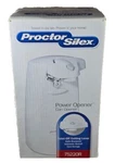 Proctor Silex 75220r Electric Can Opener Twist Off Lever White Nib. Fixed Price $15.00.