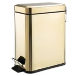 Mdesign Small Modern 1.3 Gallon Rectangle Metal Lidded Step Trash Can, Compact. Fixed Price $53.99.