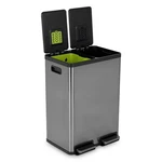 Simpli-magic 16 Gallon (60l) Elegant Black Step Trash Can Dual Large,. Fixed Price $106.97.