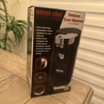 Better Chef Deluxe Electric Can Opener W/knife Sharpener & Bottle Nib Blk. Fixed Price $22.99.