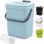 1.3 Gallon Small Trash Can With Lid Countertop Food Waste Bin Kitchen Hanging Tr. Fixed Price $27.01.