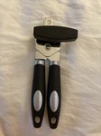 Cuisinart Manual Hand Can/bottle Opener Black & Silver W/logo Right Handed Clean. Fixed Price $20.00.