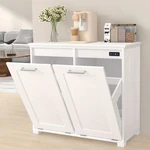 Tilt Out Trash Can Cabinet, Wooden Cabinet With Deodorising Function, 20. Fixed Price $167.99.