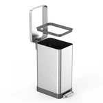 Qualiazero Qz10044 13.2 Gallon Trash Can, Stainless Steel Step On Slim Kitchen. Fixed Price $60.00.