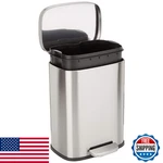 Amazon Basics Smudge-resistant Small Rectangular Soft-close Foot Trash Can. Fixed Price $54.08.