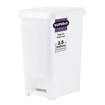 Superio Slim Trash Can With Foot Pedal 2.5 Gallon Step-on Gallon, White. Fixed Price $35.66.
