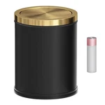4 Gallon Black Gold Bathroom Trash Can, Stainless Steel Waste Basket, Large C.... Fixed Price $97.97.