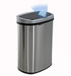 Bestoffice 13 Gal Touchless Trash Can W/ Lid Stainless Steel Odor Control Oval. Fixed Price $54.99.
