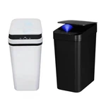 Qsfwcsm 2 Pack Bathroom Trash Can,smart Touchless 11 Liters, Black+white. Fixed Price $39.90.