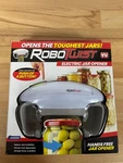 Robotwist Auto. Jar Opener: Deluxe Model W. Improved Torque, Electric Handsfree. Fixed Price $17.21.