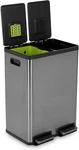 Simpli-magic 16 Gallon 60l Black Step Trash Can Dual Compartment Kitchen. Fixed Price $139.00.