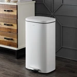 Happimess Hpm1011-trash-can Curtis 25" Tall 8-gallon Step-open - White. Fixed Price $142.15.