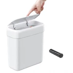 Funest Bathroom Small Trash Can With Lid, 13 Liter/3.4 Gallon Slim White. Fixed Price $31.18.