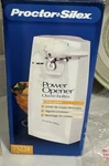New Vtg Proctor Silex Power Opener Extra Tall Can Knife Sharpener White Nib. Fixed Price $29.00.