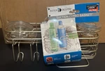 Interdesign Shower Suction Cup Combo Basket Stainless Metal Idesign Silver. Fixed Price $13.99.